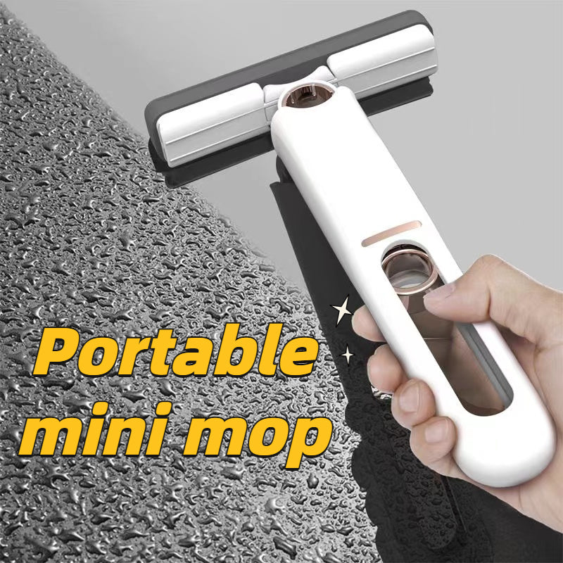 New Portable Self-Squeeze Mini Mop – Absorbent, Multi-Purpose Tool