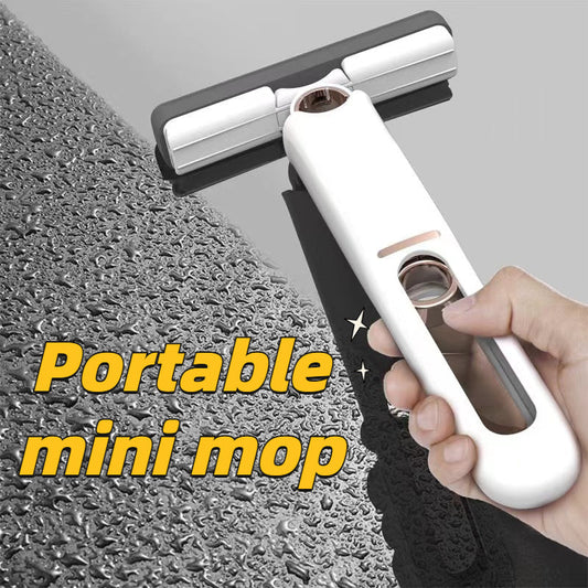 New Portable Self-Squeeze Mini Mop – Absorbent, Multi-Purpose Tool